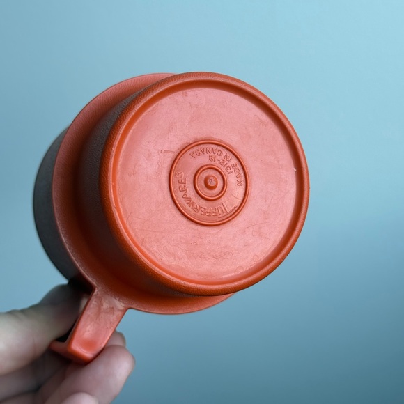 3 Vintage Tupperware 1312 Stacking Coffee Mugs 1970s Drinkware - Picture 15 of 16